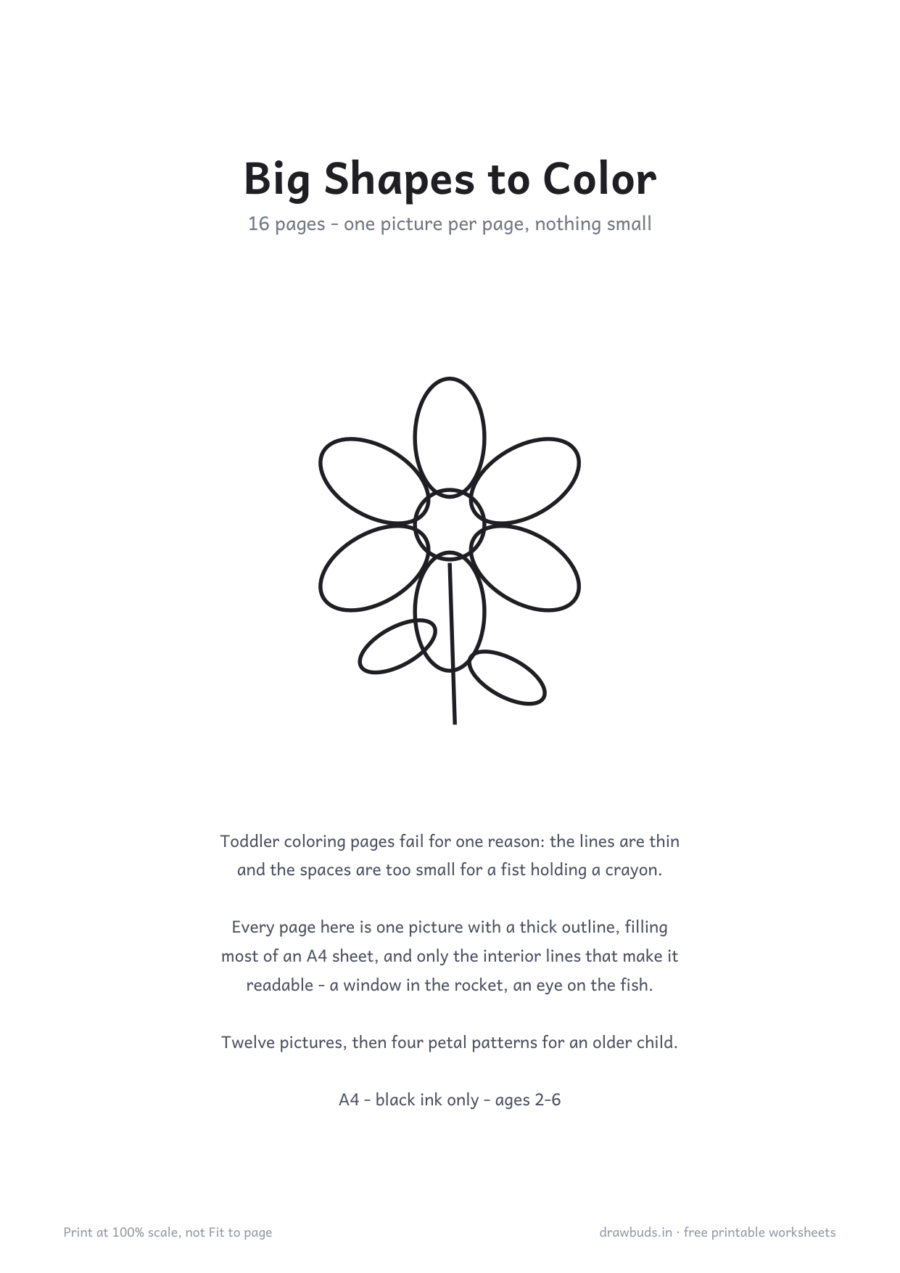 Big Shapes Coloring Pages — printable PDF page preview