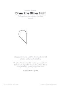 Symmetry cover page showing half a heart against a dashed line